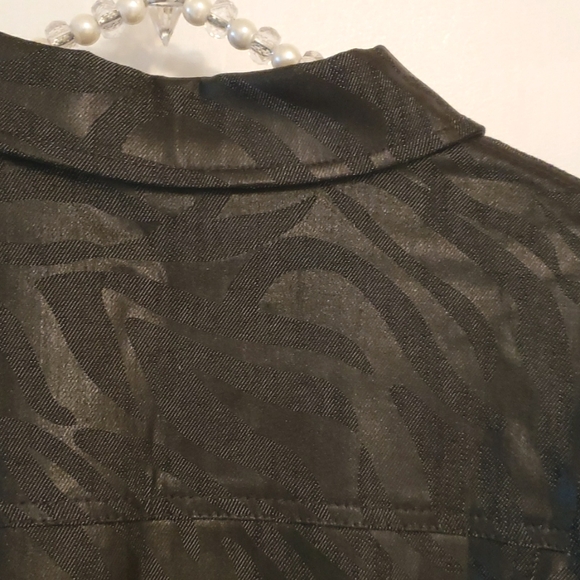 Bianca Nygard black stretch denim Jacket 12 NWOT - Picture 4 of 11